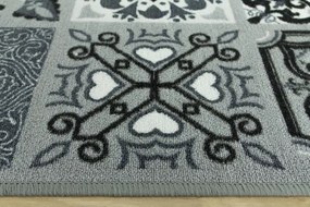 Protišmykový behúň Patchwork - sivý