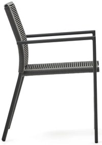 Tmavosivá kovová záhradná stolička Culip – Kave Home