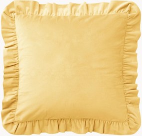 Zamatový poťah na vankúš s volánmi Nora