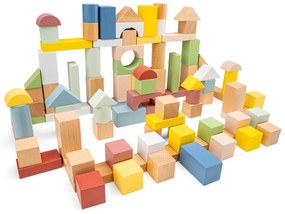 Drevené stavebné kocky - 100 ks