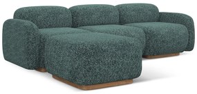 Tyrkysovomodrá modulárna rohová pohovka (variabilná) Ailani – Makamii