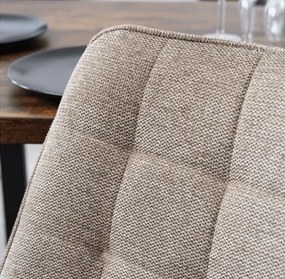 Vintino kreslo BERA Látka - bežová farba, nohy čierne - vintino.sk