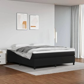Boxspring posteľ s matracom čierna 160x200 cm umelá koža 3144614