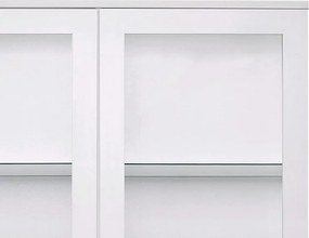 Vysoká vitrína Göteborg, biela / dub sonoma