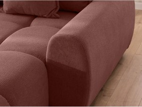 Rohová pohovka v terakotovej farbe (pravý roh/s leňoškou) Albane – Ropez