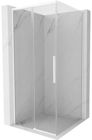 Mexen Rox, posuvný sprchový kút 110 x 110 cm, 8mm číre sklo, biely profil, 8C2-110-110-20-00