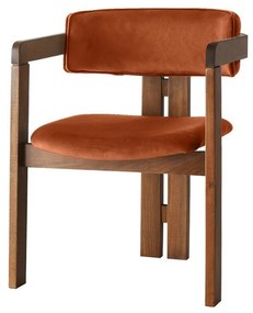 Jedálenská stolička CO Tile Red and Walnut