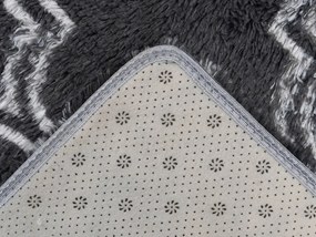 TZ Tmavosivý vzorovaný koberec shaggy Decor Latern Rozmer: 100x150 cm