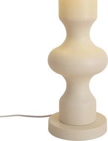 Retro stolná lampa béžová s látkovým tienidlom - Captain