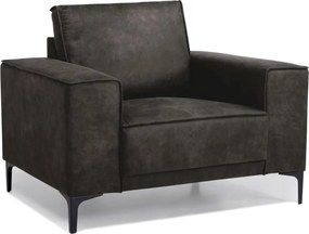 Čiernosivé kreslo z imitácie kože Copenhagen - Scandic