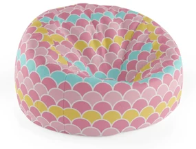 Sablio Sedací vak Cocoon Barevné šupiny - 75 x 45 x 35 cm