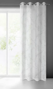ZÁVES NA KRÚŽKOCH FIORE 140X250 CM BIELA