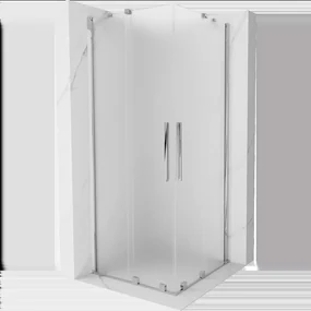 Mexen Velar Duo sprchový kút zasúvací 90 x 90 cm, matné sklo, chróm - 871-090-090-32-01