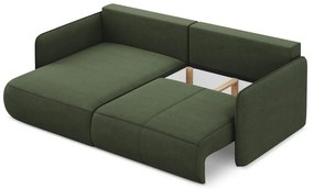 Zelená rozkladacia/s úložným priestorom rohová pohovka (ľavý roh) Nanea – Makamii