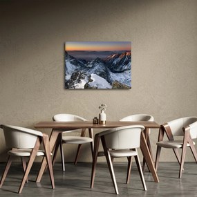 Obraz - Východ slnka v horách (70x50 cm)