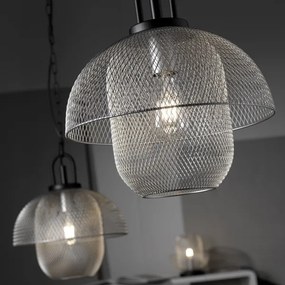 ONLI - Luster na reťazi ZAIR 1xE27/22W/230V čierna/strieborná