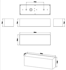 Top Light - LED Kúpeľňové nástenné svietidlo BOXTER LED/12W/230V IP65 4000K