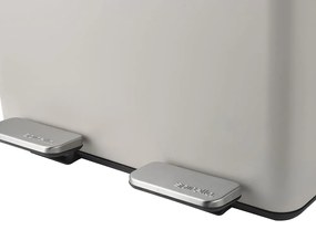 Taupe oceľový odpadkový kôš 2x20 l na triedený odpad/nášľapný Aliya – Spirella