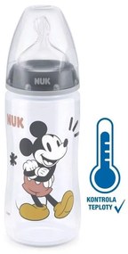 Dojčenská fľaša na učenie NUK Disney Mickey s kontrolou teploty 300 ml sivá