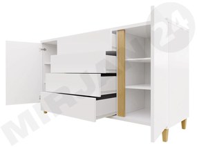 Komoda Aurelius 180 AR04 (biela + lesk biely). Vlastná spoľahlivá doprava až k Vám domov. 1058419
