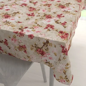 Biante Dekoračný obdĺžnikový obrus Leona LN-167 Plané ruže na béžovom 60x100 cm