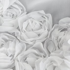 ZÁCLONA NA PÁSKE EVA MINGE ROSES8 300X120 CM BIELA