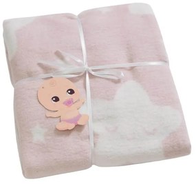 Svetloružová fleecová detská deka 100x120 cm Star – Mijolnir