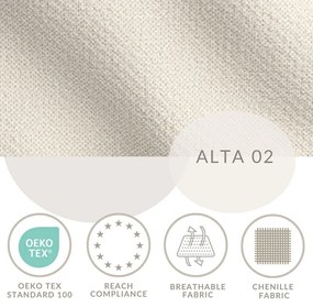 Krémová čalúnená dvojlôžková posteľ s úložným priestorom s roštom 160x200 cm Lounge L – Maison de Rêve