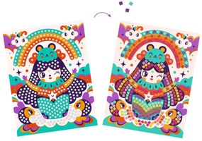 Kokeshi bábiky - mozaika