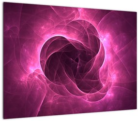 Obraz modernej ružovej abstrakcie (70x50 cm)
