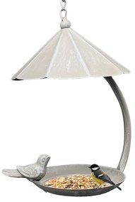 Závesné napájadlo pre vtáky Lillian2, 43x18 cm, kov, béžová