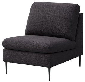 Čierne kreslo z textílie buklé Moilo – MESONICA