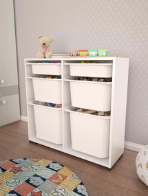 Organizér na hračky Dremonka 5 (biela). Akcia -16%. Vlastná spoľahlivá doprava až k Vám domov. 1124276