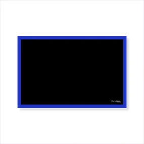 Toptabule.sk KRTCL03 Čierna kriedová tabuľa v modrom drevenom ráme 90x60cm / nemagneticky /