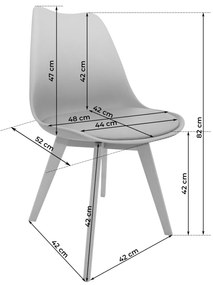 Plastová jídelní židle EMMA černá