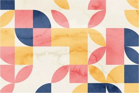 Obraz - Abstrakcia s retro vzormi (90x60 cm)