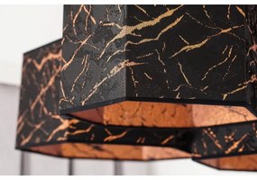 Duolla - Prisadený luster ROLLER TRIO HEX 3xE27/15W/230V čierna/medená