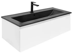 Kúpeľňová skrinka s umývadlom SAT B-WAY 99x30x45 cm biely lesk BWAY100WU4BB
