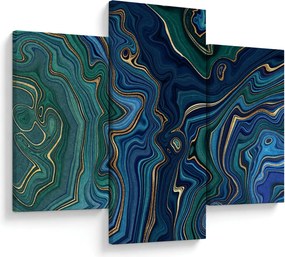 Obraz - Zeleno-modrý mramor (90x60 cm)