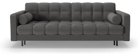 Tmavosivá rozkladacia/s úložným priestorom pohovka z textílie buklé 222 cm Bali – Cosmopolitan Design