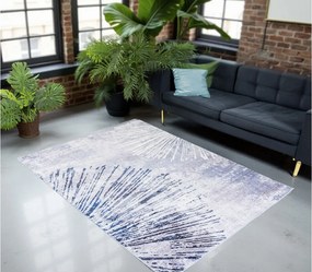 Koberec Roma – sivý s abstraktným vzorom, obdĺžnikový tvar Rozmer: 120x170 cm