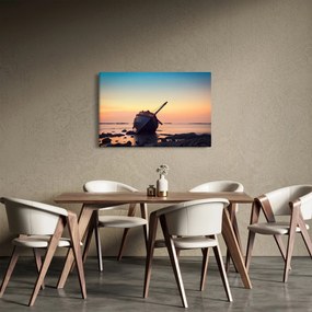 Obraz - Stroskotaná loď (90x60 cm)