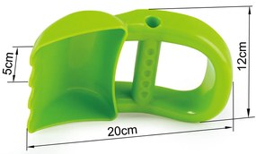 Ručný bager, zelený - hračka do piesku