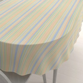Biante Bavlnený oválny obrus Sandra SA-734 Pastelovo farebné pásiky 50x100 cm