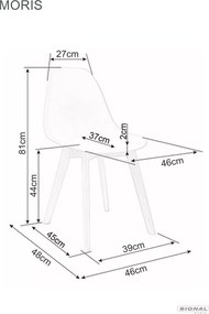 SI Stolička Moris sivý