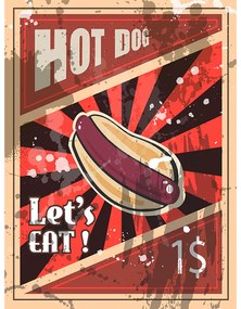 Ceduľa Hot Dog Lets Eat