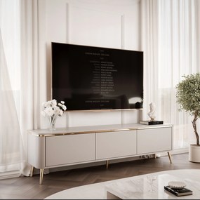 TV skrinka ODETTE na nožičkách 165 cm kašmír