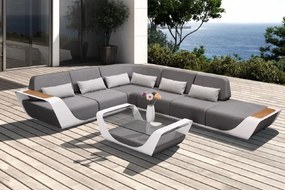 Záhradná rohová zostava HIGOLD - Onda Corner Lounge Sunbrella White/Grey Quick dry foam