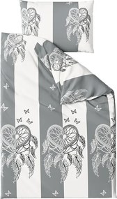 Polybavlnené obliečky TIRSO POLY sivo-biele gombík Rozmer obliečky: 2 ks 70 x 90 cm | 200 x 220 cm