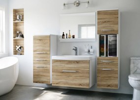 Kúpeľňový nábytok skrinky s umývadlom a zrkadlom dubové dub sonoma  ROD PRIMO M 5/0/W/DS/0/ZINC